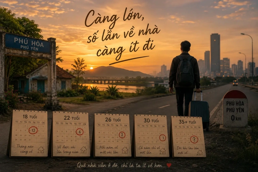 Càng Lớn, Số Lần Về Nhà Càng Ít Đi
